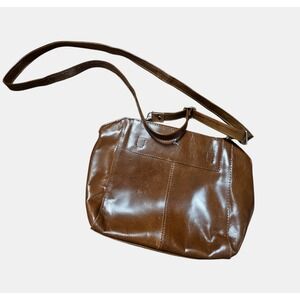 Ashwood Gina Bridge‎ Cognac Brown Leather Crossbody Bag Tanned Structured